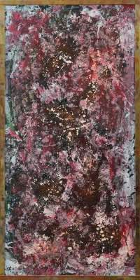 60" x 30" - technique mixte et cuivre sur toile