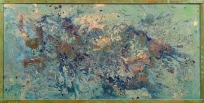 30" x 60" - technique mixte et cuivre sur toile