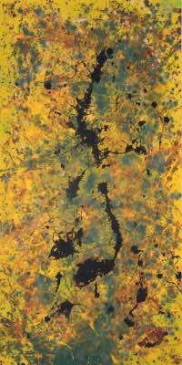 96" x 48" - technique mixte et ADN sur toile