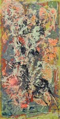 60" x 30" - technique mixte et cuivre sur toile