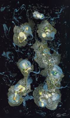 60" x 36" - technique mixte sur bois, 2016