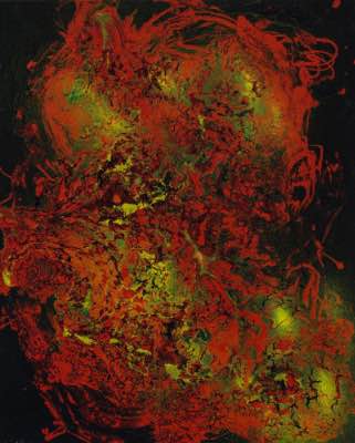 30" x 24" - technique mixte sur bois