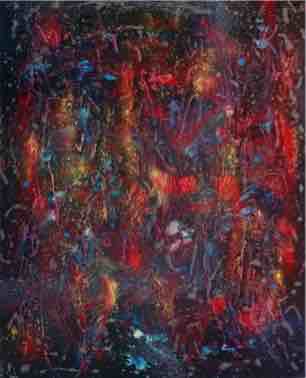 30" x 24" - techniques mixtes et graphite sur bois, 2023, $500