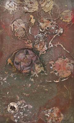 2017 - 60" x 36" - techniques mixtes sur panneau (huile, acrylique, argenterie (Hotel Reine Elizabeth)