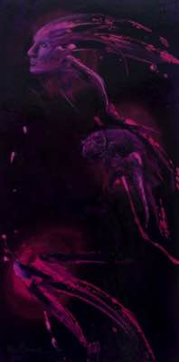 30" x 15" - techniques mixtes sur panneau